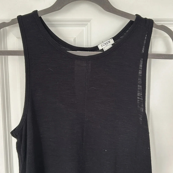 J.Crew black long tank top size small keyhole back - Picture 2 of 7